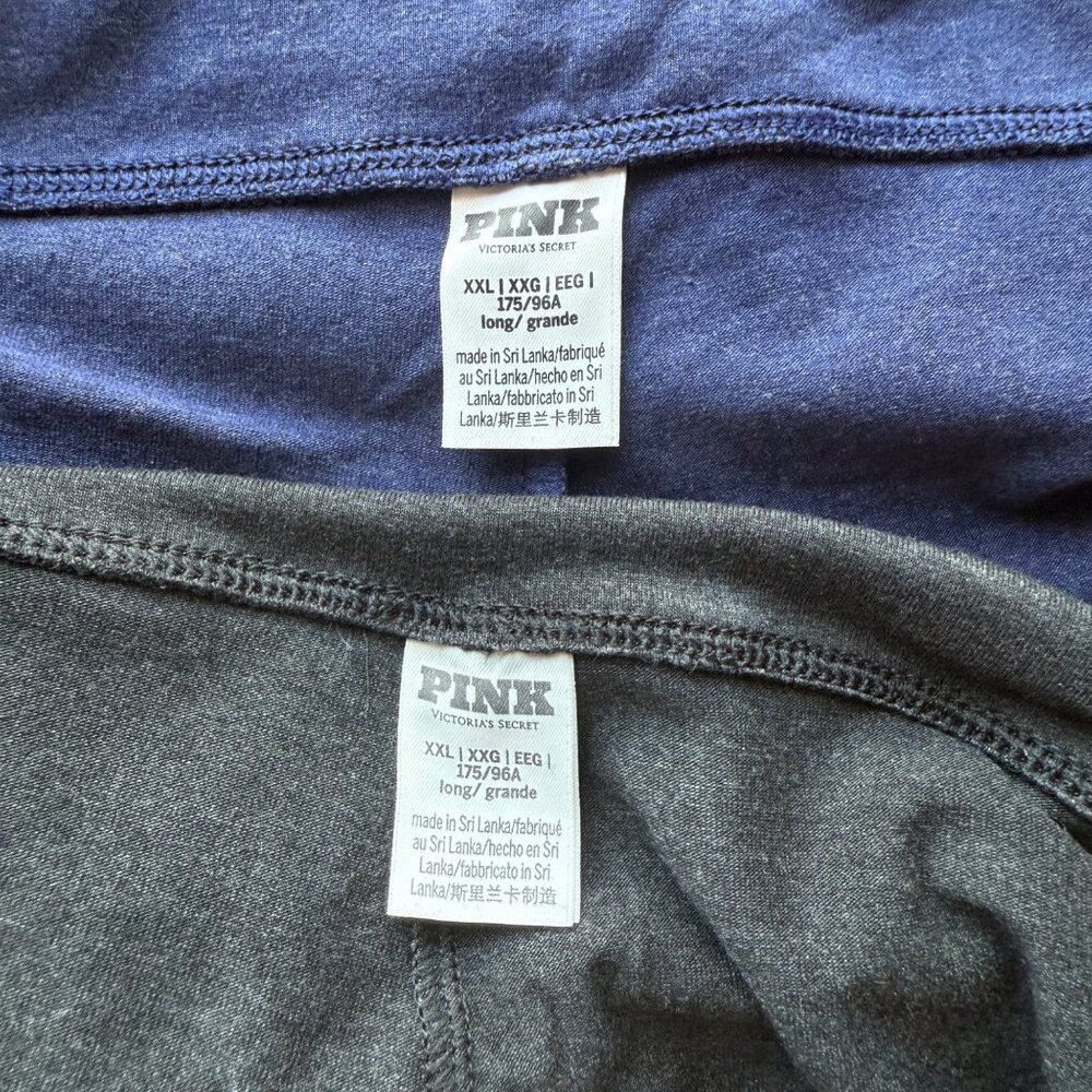 Victorias Secret PINK High-Waist Leggings Gray & Navy & Pink Top Womens XXL-3-Pk - Picture 11 of 13